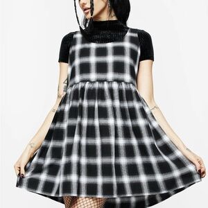 Dress disturbia plaid singles US 12  smock babydoll style